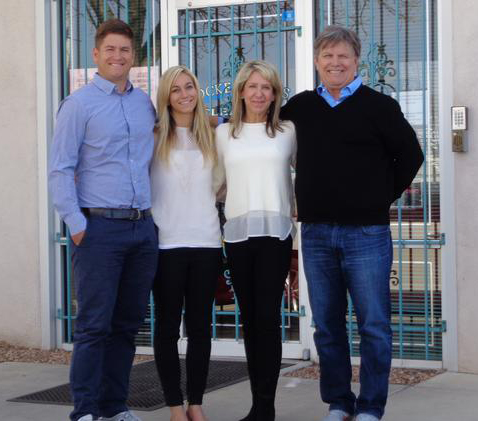 The Borgeson family smiling